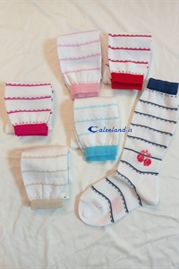 cotton knee-high girl Ciliegia - Light cotton knee-highs for girl)
