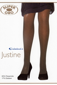 Justine 20 denier - Pantyhose 20 denier smooth with small drawings of the entire sock.
)