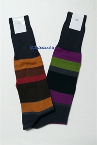 Knee-high Man Striped - Knee-high men's light cotton very colorful lines)